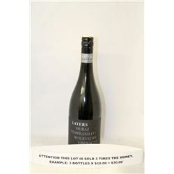 3 BOTTLES OF PETER LEHMANN LAYERS RED WNE X3