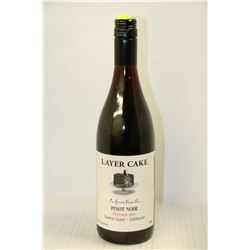 BOTTLE OF LAYER CAKE PINOT NOIR VINTAGE