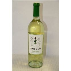 BOTLE OF MIDDLE SUSTER CALIFORNIA PINOT GRIGIO