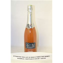 2 BOTTLES OF BELLINI CANELLA SPARKLING COOLER X2