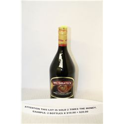 2 BOTTLES OF MCGRATHS IRISH CREAM LIQUEUR