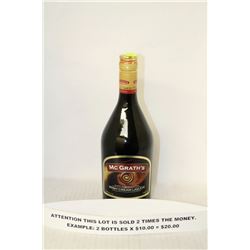 2 BOTTLES OF MCGRATHS IRISH CREAM LIQUEUR