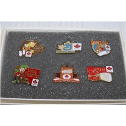 SET OF 6 GENERAL MILLS OLYMPIC PINS