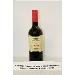 BOTTLE OF VILLA TERESA DRY RED WINE X2