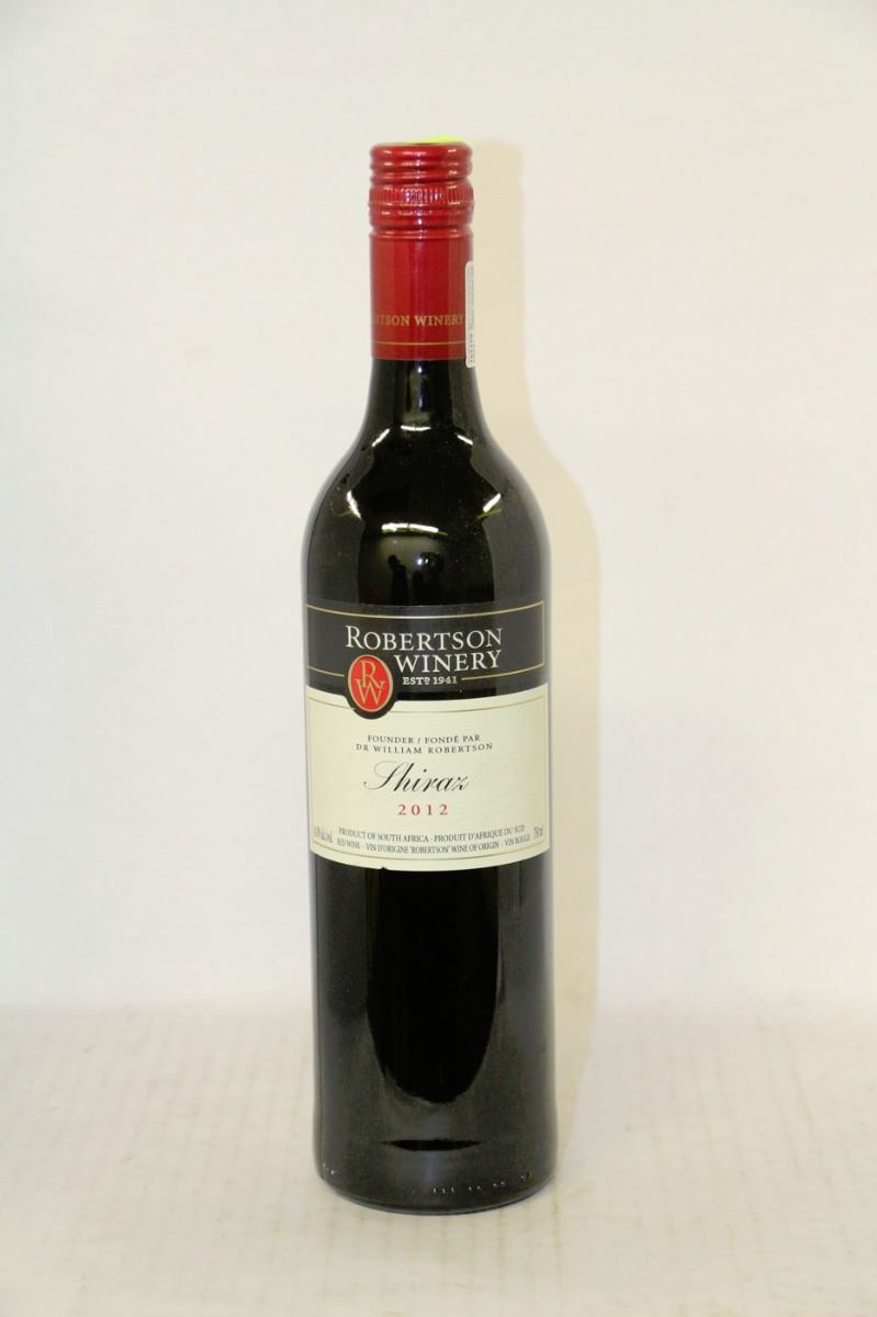 750ML BOTTLE OF ROBERTSON WINERY SHIRAZ RED WINE