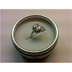 18K WHITE GOLD FILLED SWAROVSKI CRYSTAL RING