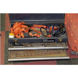 CRAFTSMAN TOOLBOX WITH MISC TOOLS