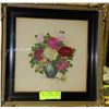 Image 1 : SHADOW BOX PICTURE OF FLOWERS