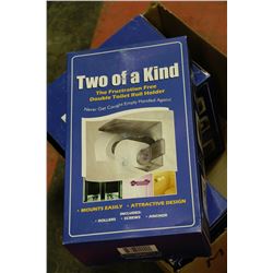 CASE OF FOUR DOUBLE ROLL TOILET PAPER DISPENSER