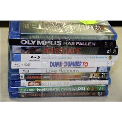 BUNDLE OF 10 BLUERAY DVDS