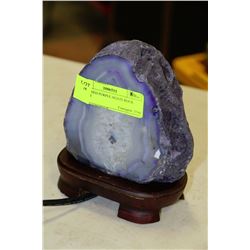 POLISHED PURPLE AGATE ROCK LIGHT