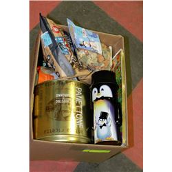 BOX OF ASSORTED FOODS,SNACKS,CANDIES,GIFTWARE
