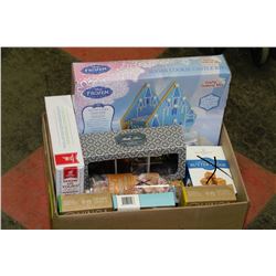 BOX OF ASSORTED FOODS,SNACKS,CANDIES,GIFTWARE