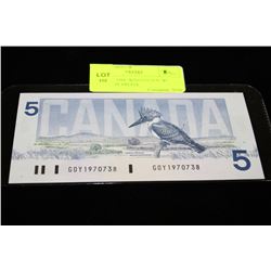 GEM UNC 1986 "KINGFISHER" $5 NOTE - GOY PREFIX