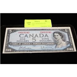 1954 FIVE DOLLAR BANKNOTE - BEATTIE/RAS