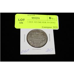 GEORGE V 1919 .925 SILVER 50 CENT