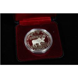 1985 MOOSE COMMEMORATIVE SILVER ONE DOLLAR