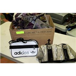 BOX OF MISC PURSES AND WALLETS