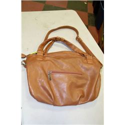 BROWN LEATHER LIKE PURSE