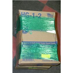 BUNDLE OF 2 CASES OF TOILET SEAT COVERS WITH