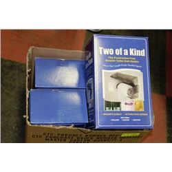 BOX OF FOUR(4) DOUBLE TOILET ROLL HOLDER