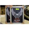 Image 1 : HARLEY DAVIDSON EMBLEM TIN FRAMED PICTURE X2