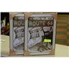 Image 1 : ROUTE 66 HI-WAY CAFE TIN FRAMED PICTURE X2