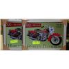 Image 1 : HARLEY DAVIDSON DUO-GLIDE TIN FRAMED PICTURE X2