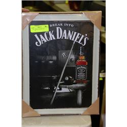 JACK DANIELS FRAMED TIN PICTURE