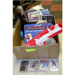 BOX OF HOCKEY COLLECTIBLES INCLUDING CUJO