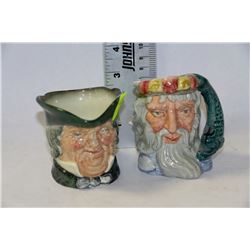 2 ROYAL DOULTON MINI TOBY MUGS
