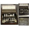 Image 1 : 101 PCS STAMPED WALLACE STERLING SILVER CUTLERY SET IN CASE