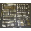 Image 4 : 101 PCS STAMPED WALLACE STERLING SILVER CUTLERY SET IN CASE