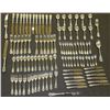 Image 9 : 101 PCS STAMPED WALLACE STERLING SILVER CUTLERY SET IN CASE