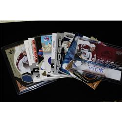 11 CARD LOT GAME USED WITH AUTOGRAPH OF RYAN SMYTH