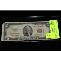 1953 US TWO DOLLAR BANKNOTE - SERIES A RED SEAL