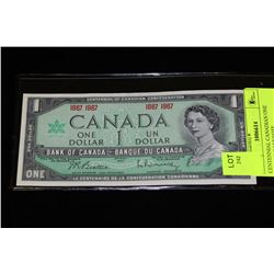 CENTENNIAL CANADIAN ONE DOLLAR BANKNOTE