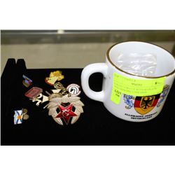 COLLECTOR CUP WITH REPLICA  AND GENUINE USSR PINS