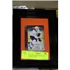 Image 1 : FRAMED SIGNED OILER'S TOM GILBERT CARD