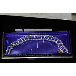 ESTATE BRACELET WITH CLEAR & BLUE STONES