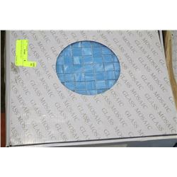 BOX OF BLUE MOSAIC TILE