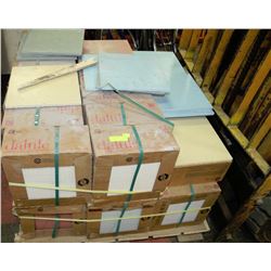 PALLET OF 12" TILES:RED,YELLOW.BLUE & GREEN
