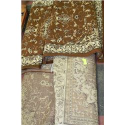 SET OF 3 USED CARPETS SOLD WITH LARGE AREA CARPET