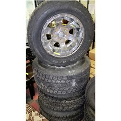 SET OF FOUR 285/60R18 ALL SEASON TIRES & RIMS