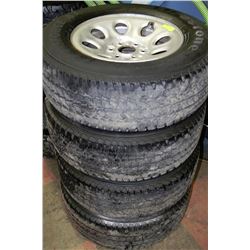 SET OF FOUR 245/70R17 TIRES & RIMS