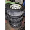 Image 2 : SET OF FOUR 245/70R17 TIRES & RIMS