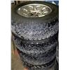 Image 1 : SET OF FOUR 265/70R17 TIRES & CHROME RIMS