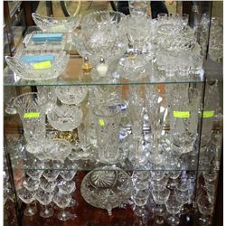 3 SHELVES OF ESTATE CRYSTAL