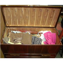 ESTATE CEDAR LINED CHEST WITH CONTENTS