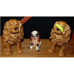 3 ASSORTED DOG ORNAMENTS